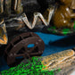 Elephants in Love Tabletop Water Feature with Crystal Ball, Light & Watermill - Luna Panther