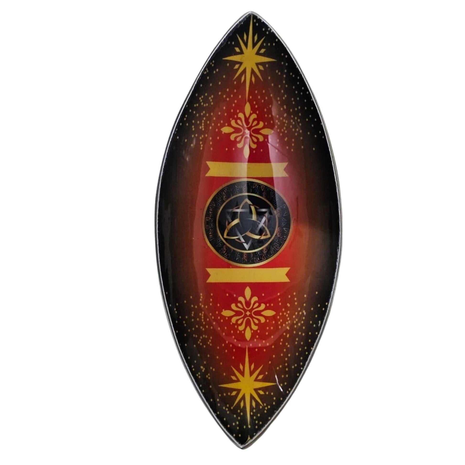 Enamel Incense Bowl - Aluminum - Pagan Triquetra - Luna Panther