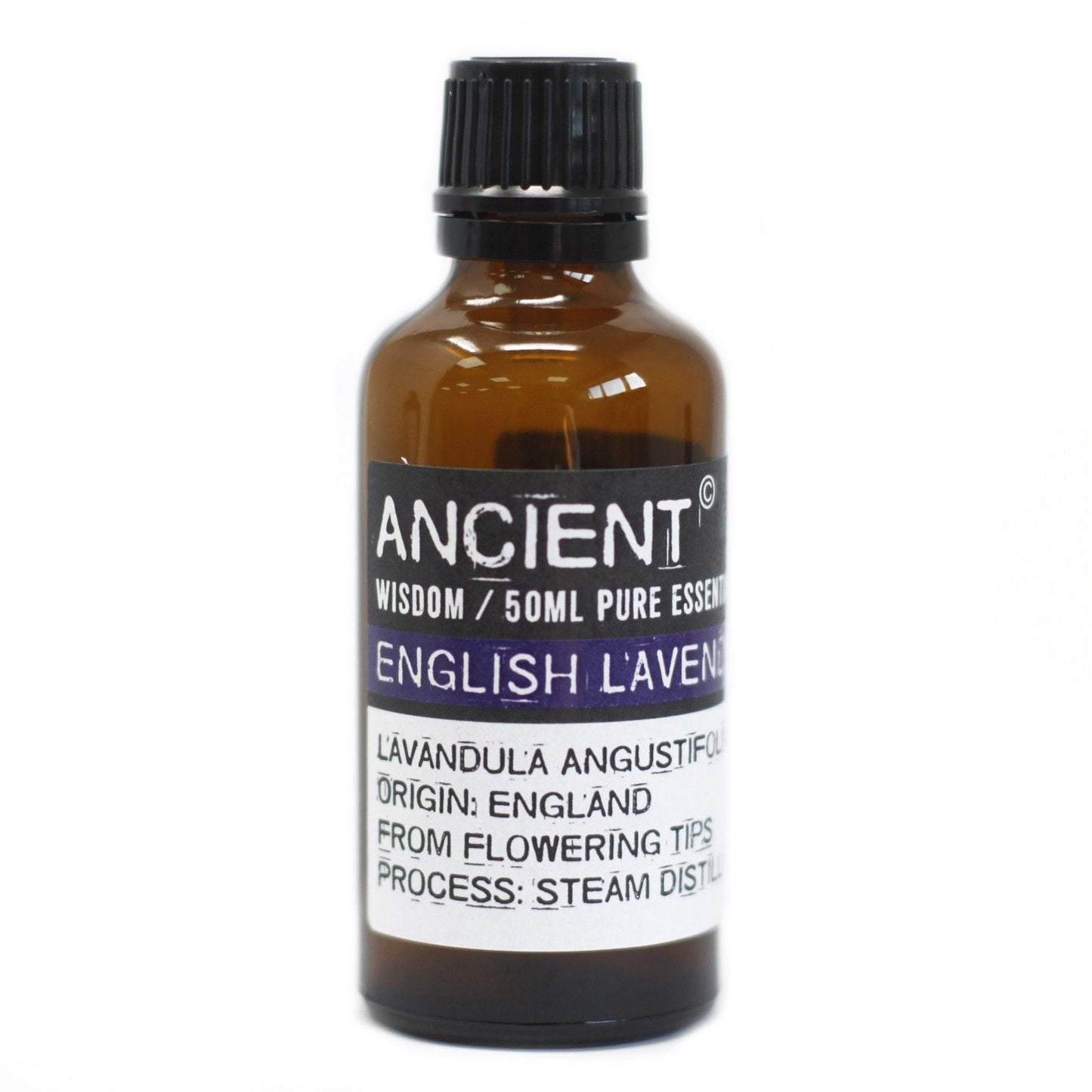 Polished English Lavender Essential Oil 50ml featuring natural patterning and unique variations - Luna Panther