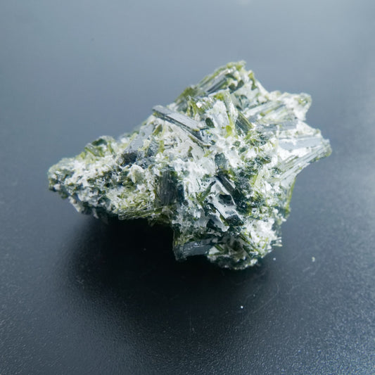 Epidote Specimen with Calcite Grade A Pakistan 28g - Luna Panther alternate view