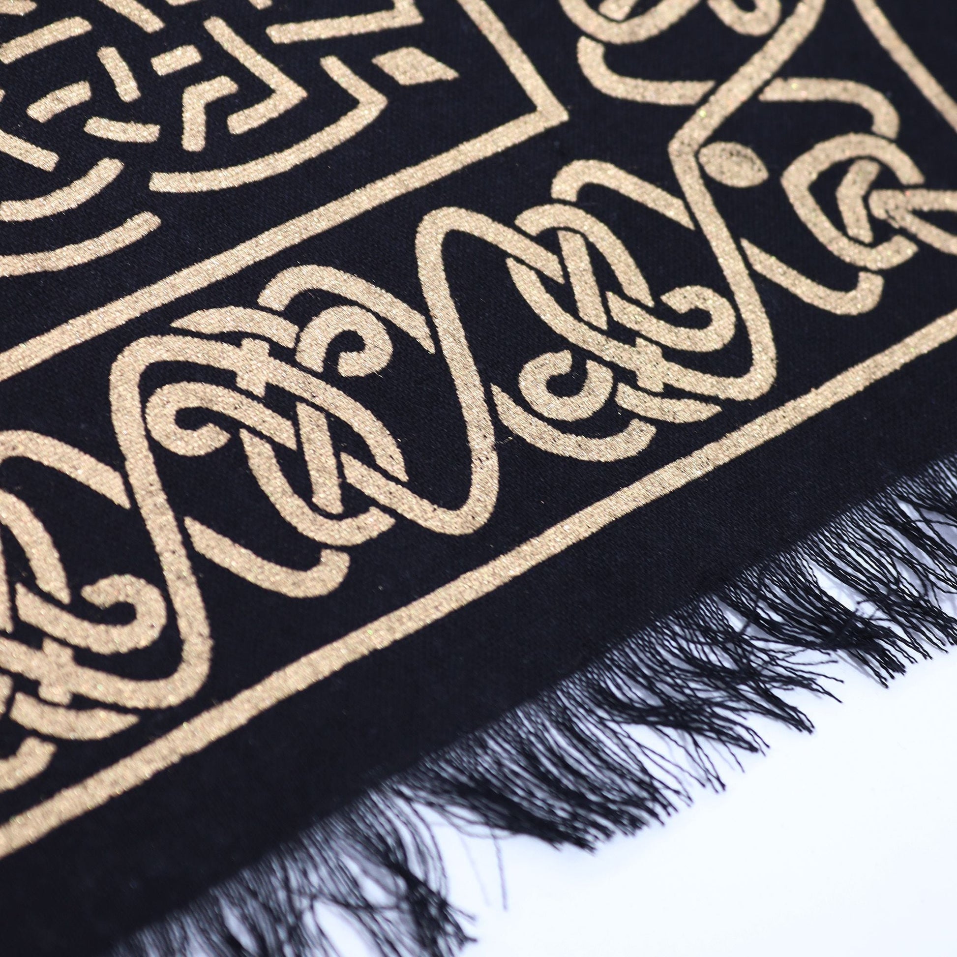 Esoteric Fringed Altar Cloth - Chakra Chart - Luna Panther