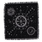 Esoteric Fringed Altar Cloth - Moon & Sun Chart - Luna Panther