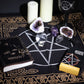 Esoteric Fringed Altar Cloth - Pentagon - Luna Panther