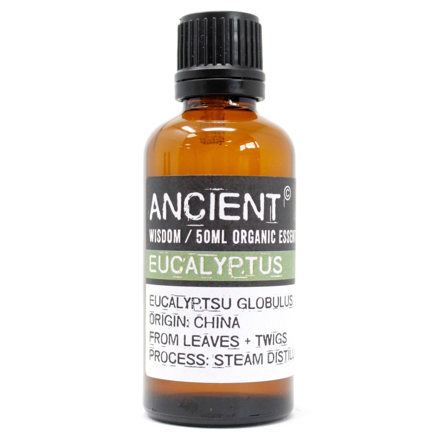 Polished Eucalyptus Organic Essential Oil 50ml featuring natural patterning and unique variations - Luna Panther