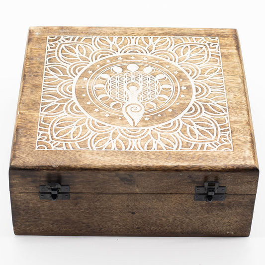 Extra Large Mango Box - Moon Phase Goddess - Luna Panther alternate view