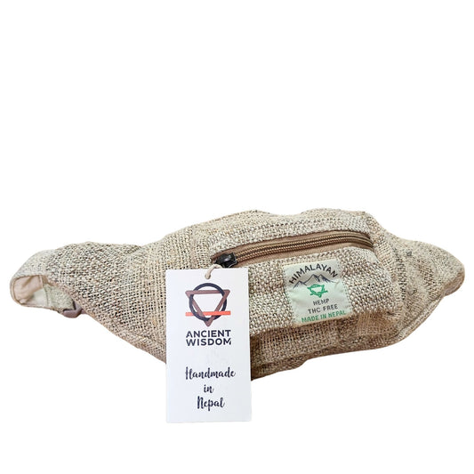 Polished Extra Pure Hemp Bum/Fanny Bag featuring natural patterning and unique variations - Luna Panther