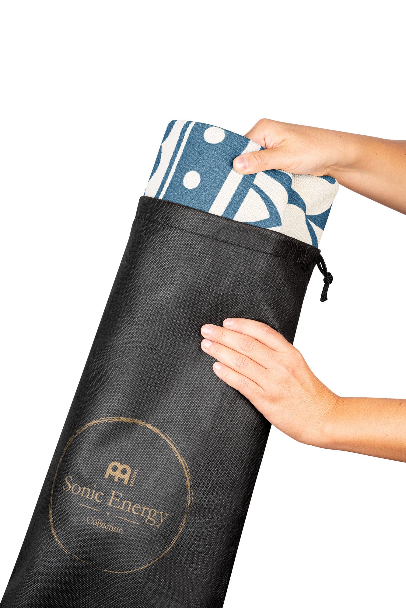 MEINL Sonic Energy Meditation Rug - Navy Blue / Floral Design detail view 7 at Luna Panther