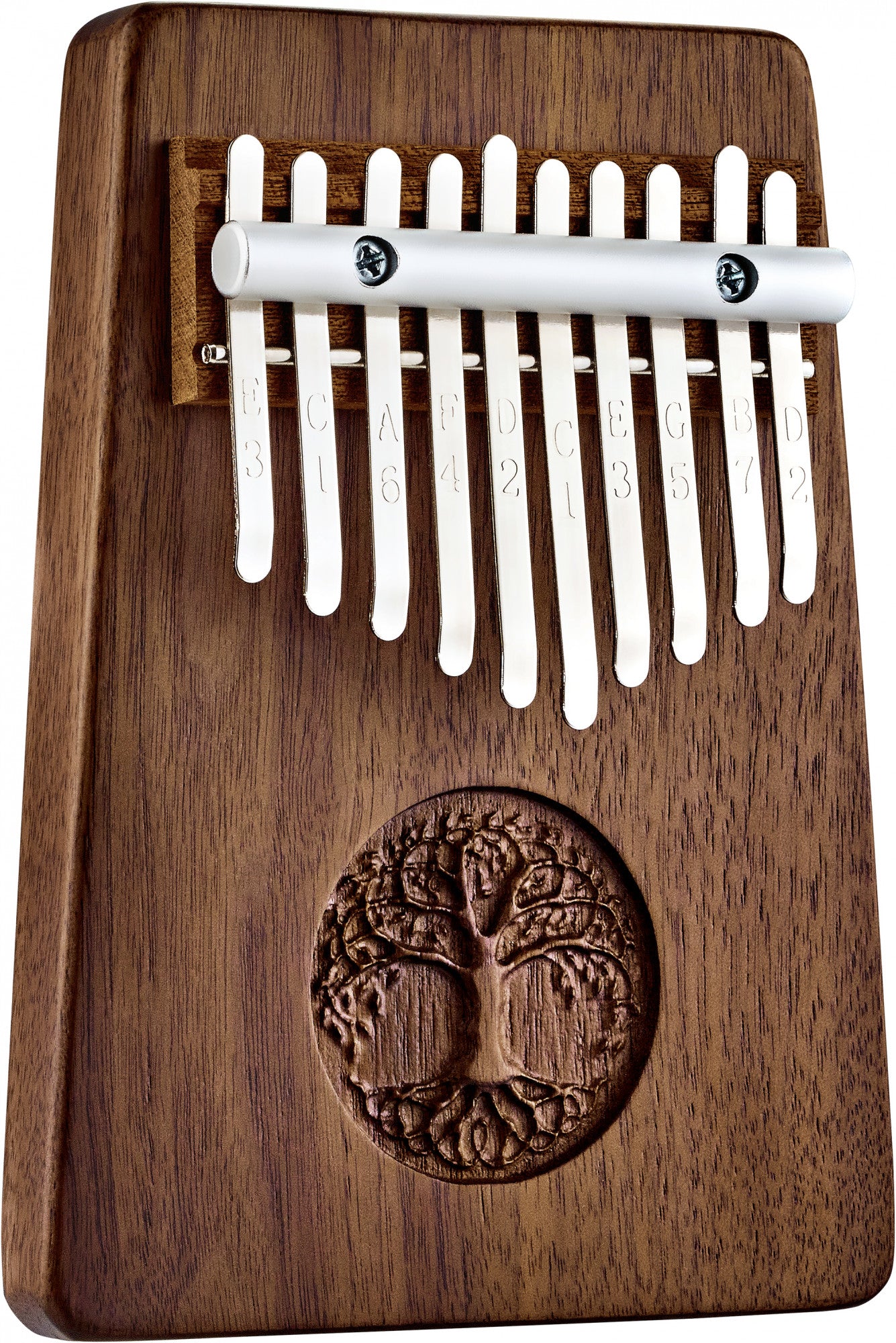 Meinl Sonic Energy Solid "Tree of Life" Kalimba - 10 notes / black walnut detail view 8 at Luna Panther