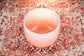 MEINL Sonic Energy Color-Frosted Crystal Singing Bowl 13" - D4/Sacral Chakra/440 Hz - Orange detail view 2 at Luna Panther
