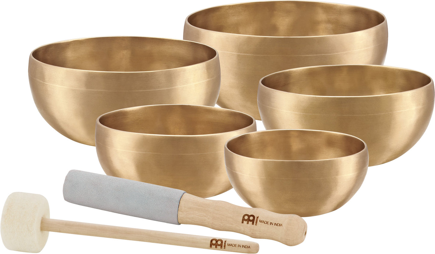 MEINL Sonic Energy Universal Series Singing Bowl Set 7 pcs - 400/500/600/700/750g + Mallet at Luna Panther