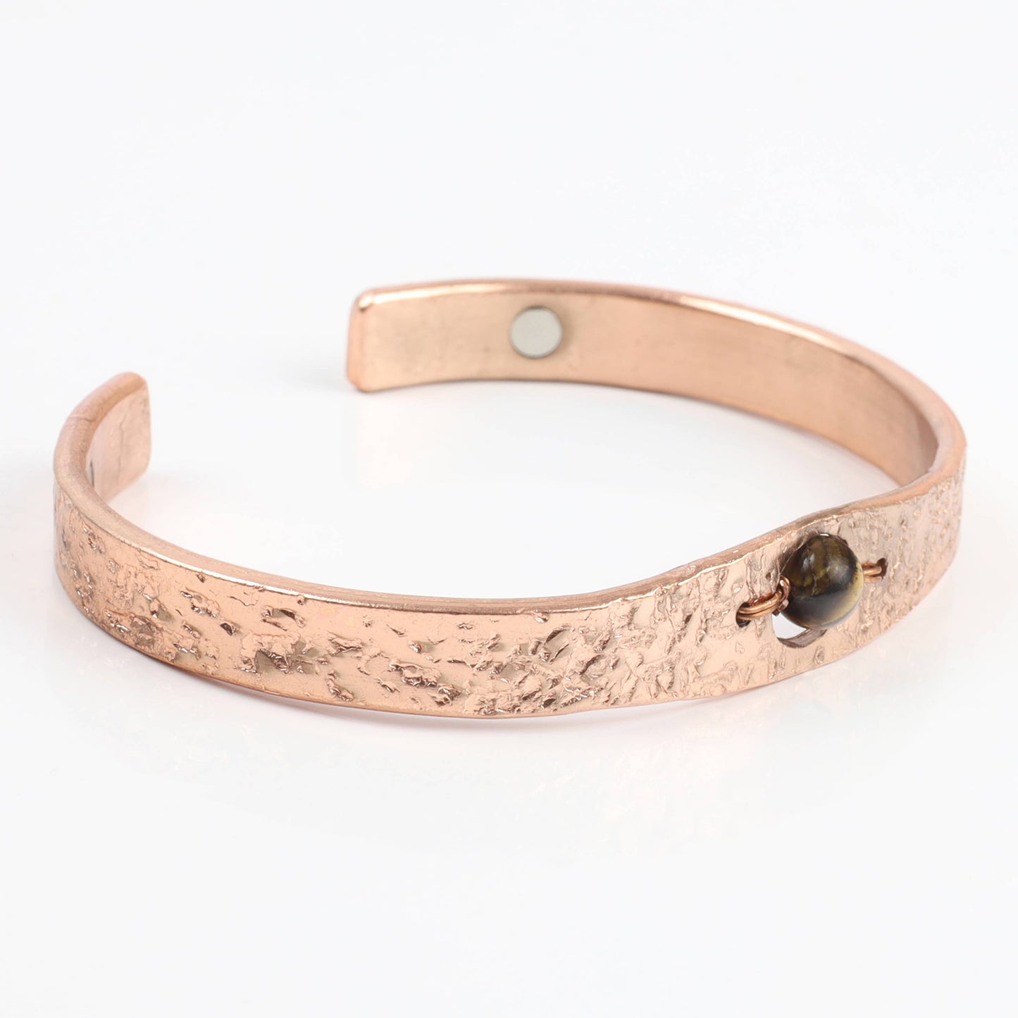 Copper Bracelet with Tiger Eye Crystal