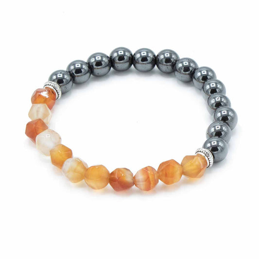 Faceted Gemstone Bracelet - Magnetic Carnelian - Luna Panther alternate view