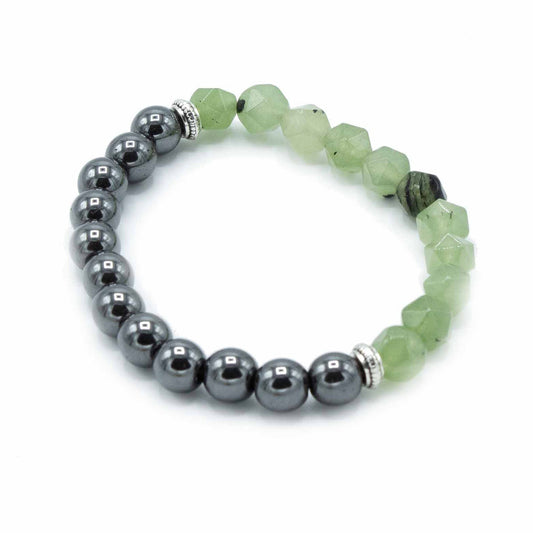 Faceted Gemstone Bracelet - Magnetic Jade - Luna Panther alternate view