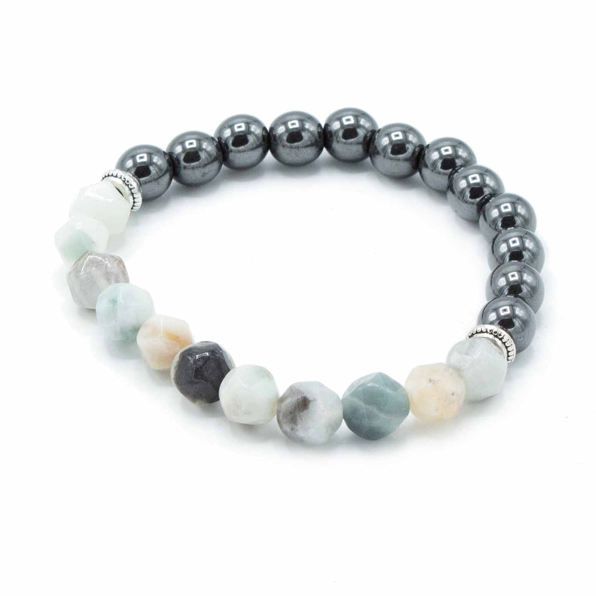 Faceted Gemstone Bracelet - Magnetic Mountain Jade - Luna Panther