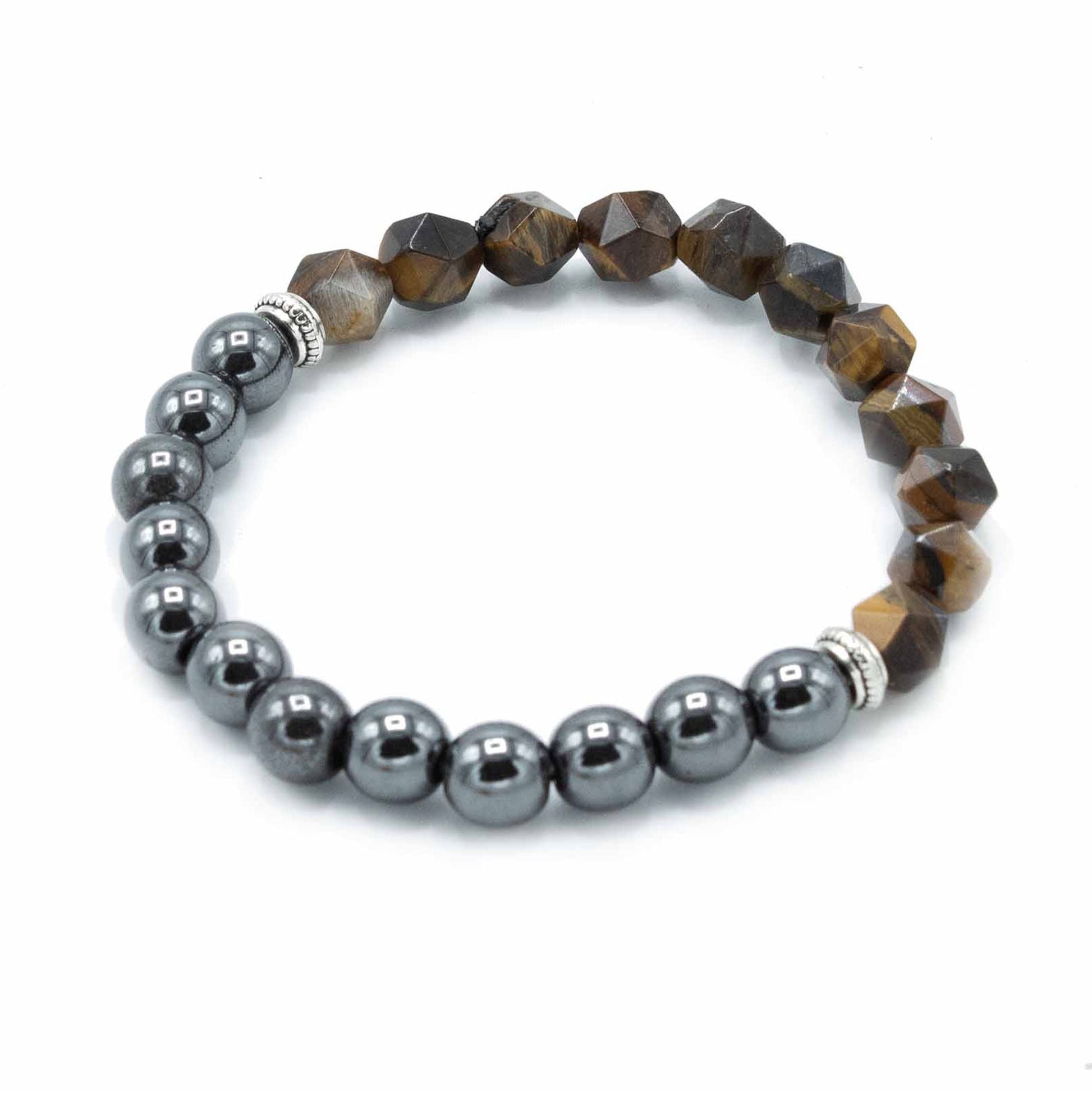 Faceted Gemstone Bracelet - Magnetic Tiger Eye - Luna Panther