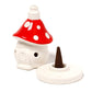Fairy Toadstool House Ceramic Incense Cone Burner - Luna Panther