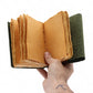 Fat Deckled Leather Notebook - Green Maze Pattern - 12.7×8.9 cm - Luna Panther