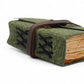 Fat Deckled Leather Notebook - Green Maze Pattern - 12.7×8.9 cm - Luna Panther