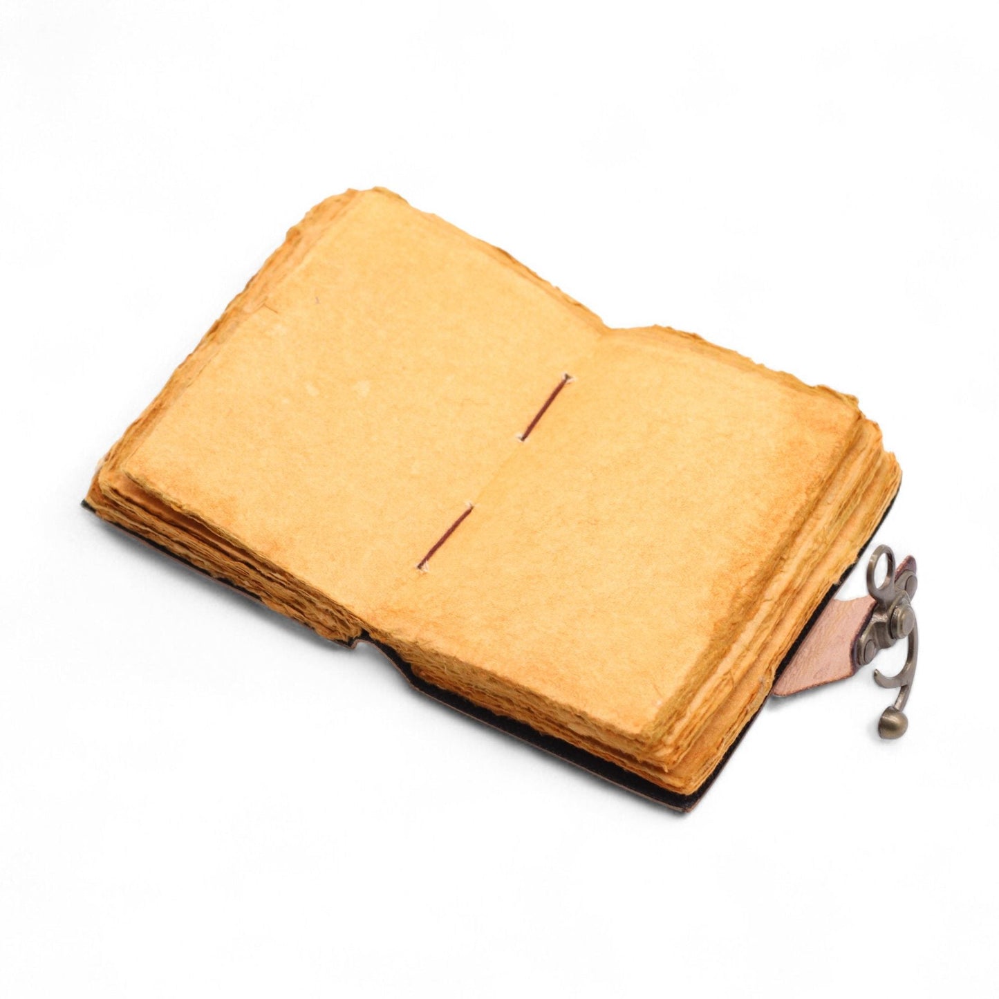 Fat Deckled Leather Notebook - The Book of Untold Stories - 15x10 cm - Luna Panther