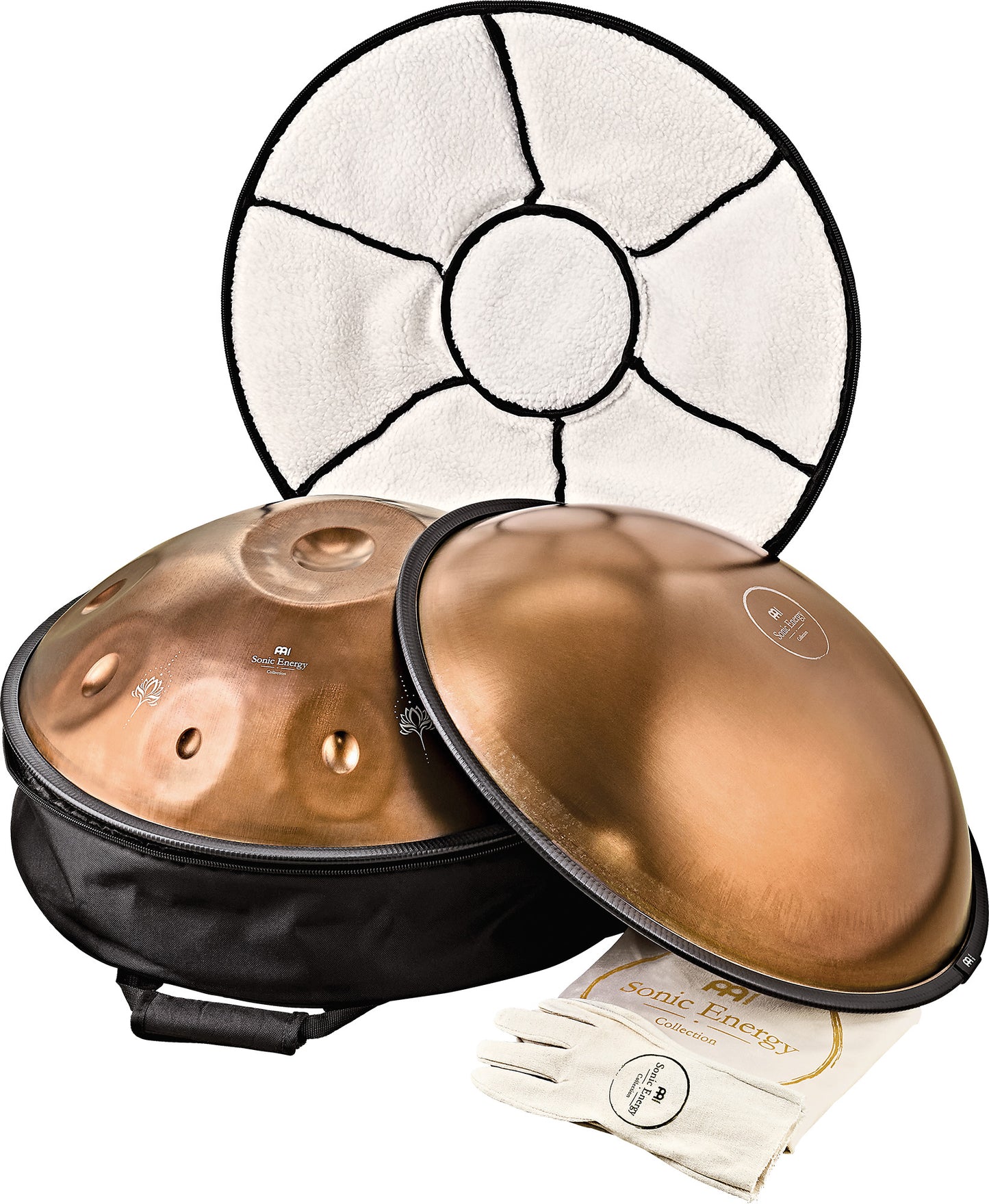 MEINL Sonic Energy Sensory Handpan, Stainless Steel, E La Sirena, 10 Notes, 432 Hz, Vintage co detail view 16 at Luna Panther