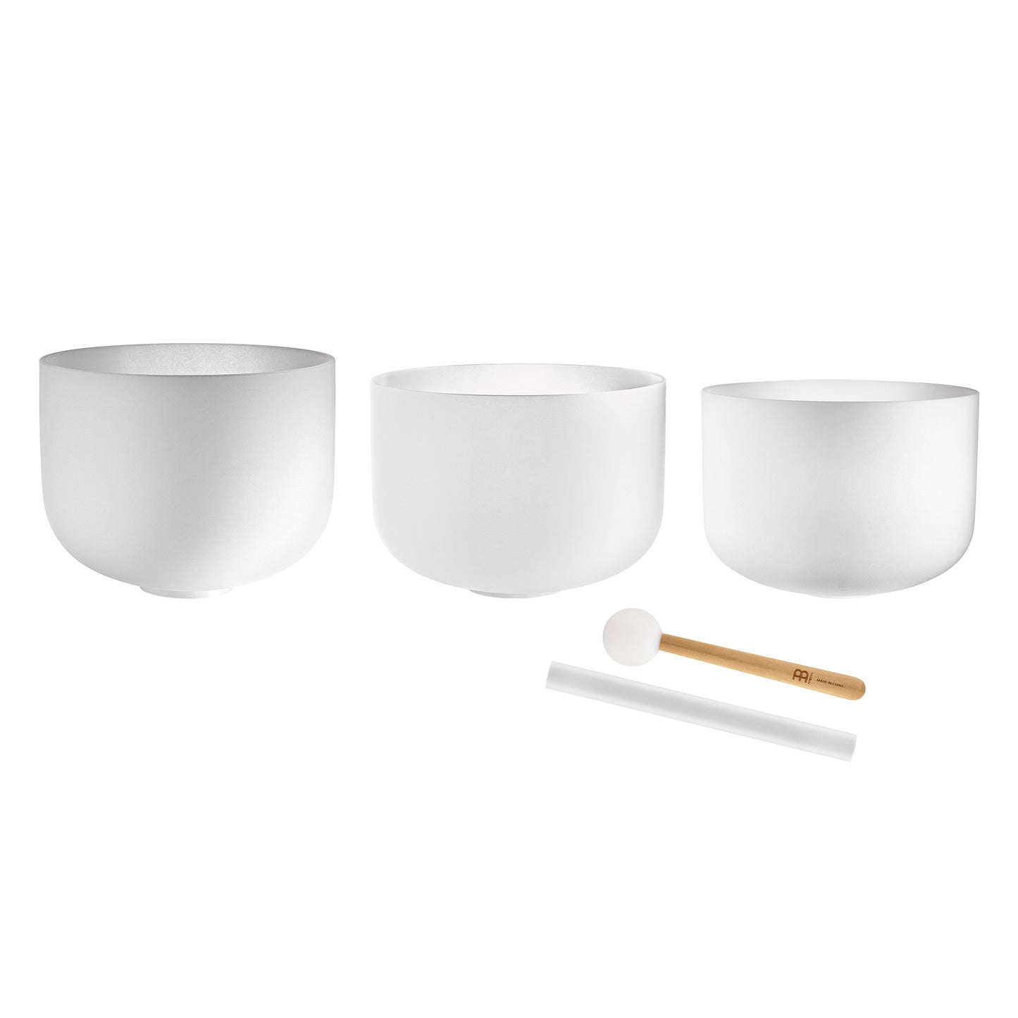 MEINL Sonic Energy 3-piece Crystal Singing Bowl Set, C3 / E3 / G3, 440 Hz detail view 2 at Luna Panther
