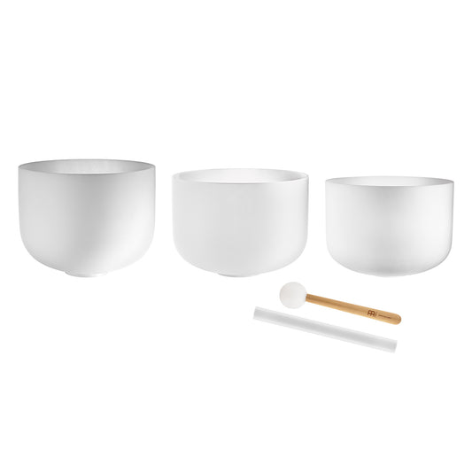 MEINL Sonic Energy 3-piece Crystal Singing Bowl Set, C3 / E3 / G3, 440 Hz detail view 2 at Luna Panther alternate view