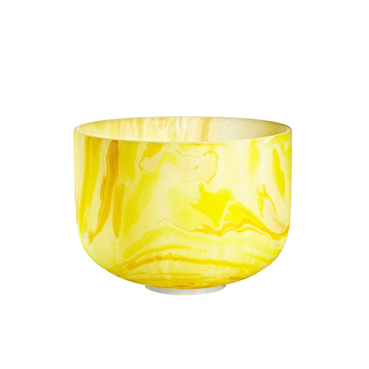 MEINL Sonic Energy Marble Crystal Singing Bowl 10" - E4/Solar Plexus Chakra/432 Hz - Yellow at Luna Panther