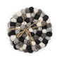 Felt Ball Round Coasters - Multi Grey colour (set of 4) - Luna Panther