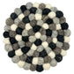 Felt Ball Round Placemat - Multi Grey Colour - Luna Panther