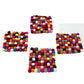 Felt Ball Square Coasters - Multi Grey colour (set of 4) - Luna Panther