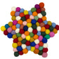 Felt Ball Star Centre Mat - Multi Colour - Luna Panther