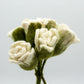 Felt Flowers - White Roses - Luna Panther