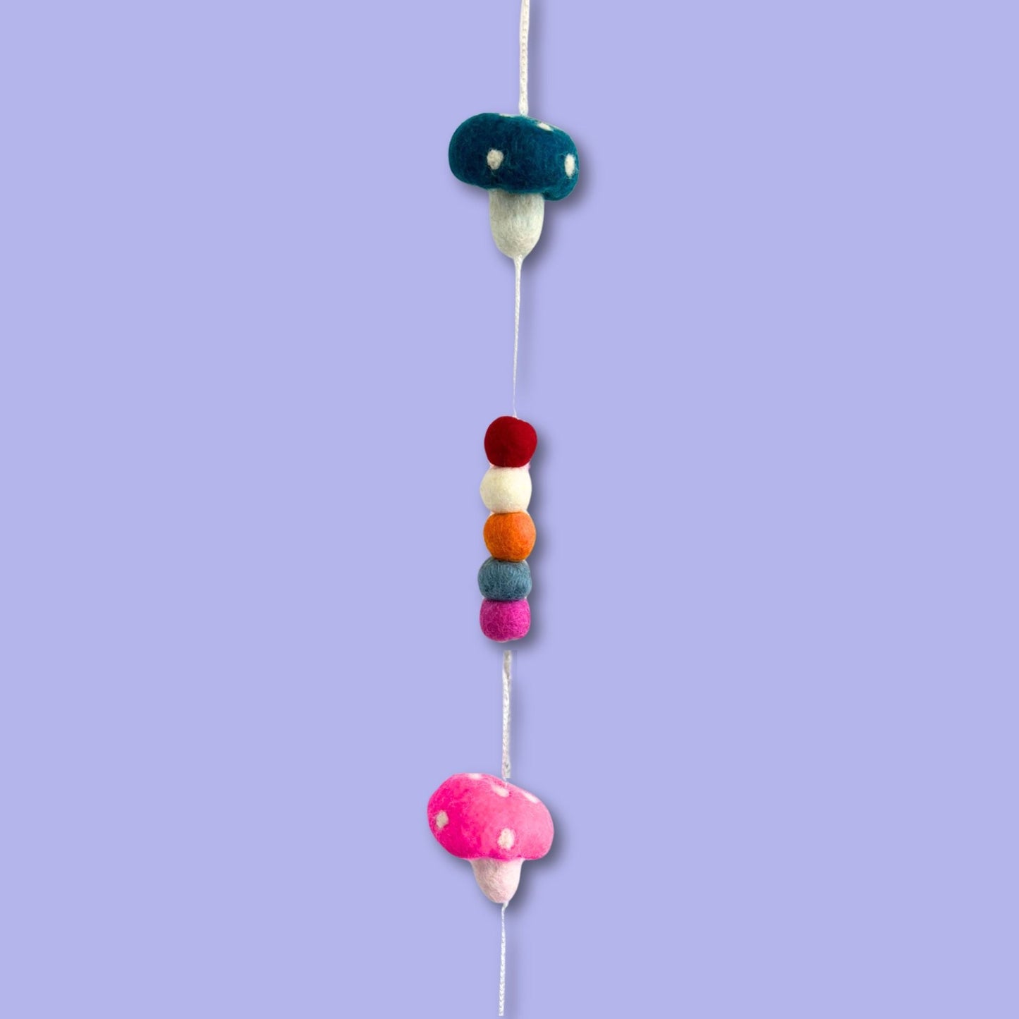 Felt Wall Hanging - Mushrooms (assorted colours) - Luna Panther