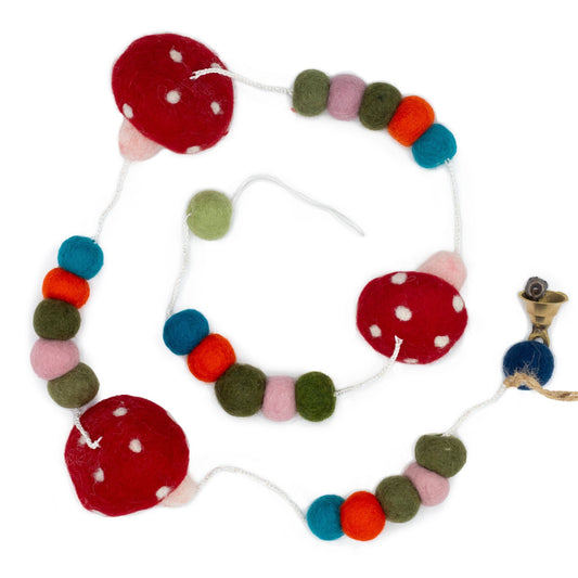 Felt Wall Hanging - Redtop Mushrooms - Luna Panther
