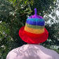 Felted Sauna Bowl Hat - Rainbow - Luna Panther