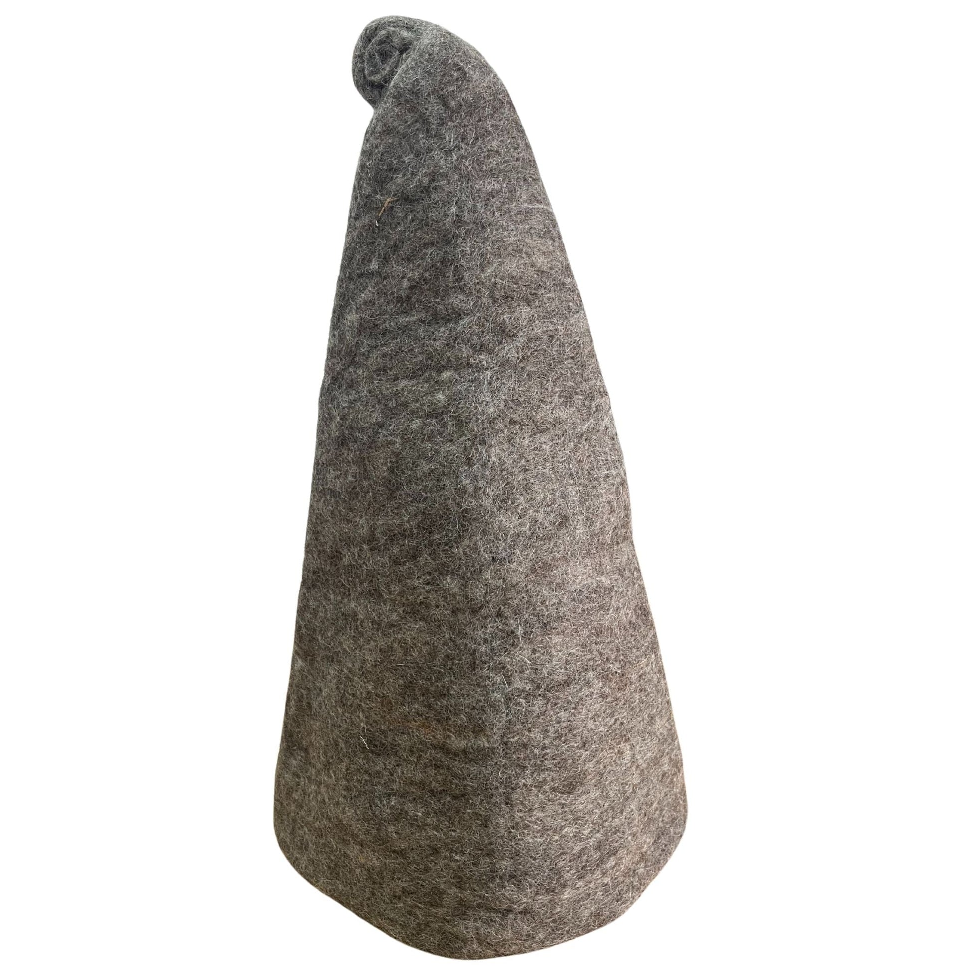 Felted Sauna Wizard Hat - Natural Brown - Luna Panther