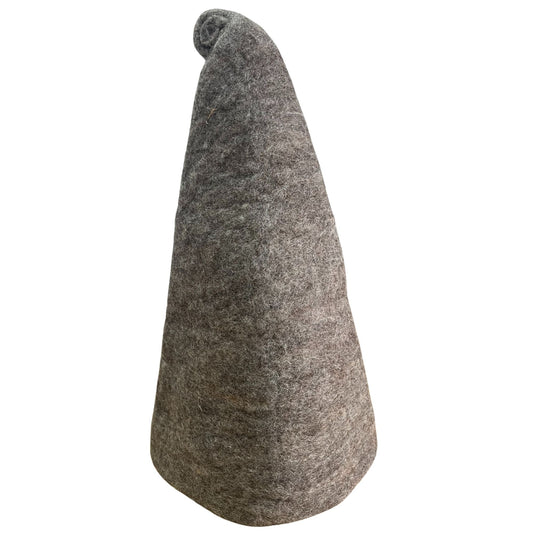 Felted Sauna Wizard Hat - Natural Brown - Luna Panther