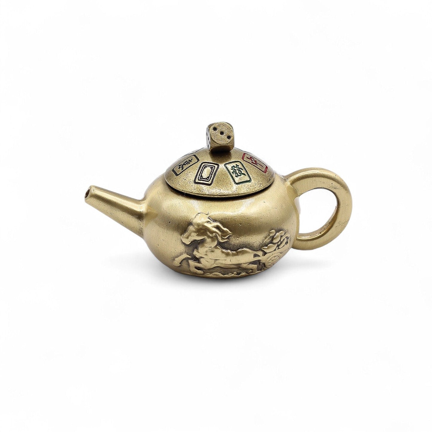 Feng Shui Fortune - Lucky Teapot with Dice Spin - Luna Panther