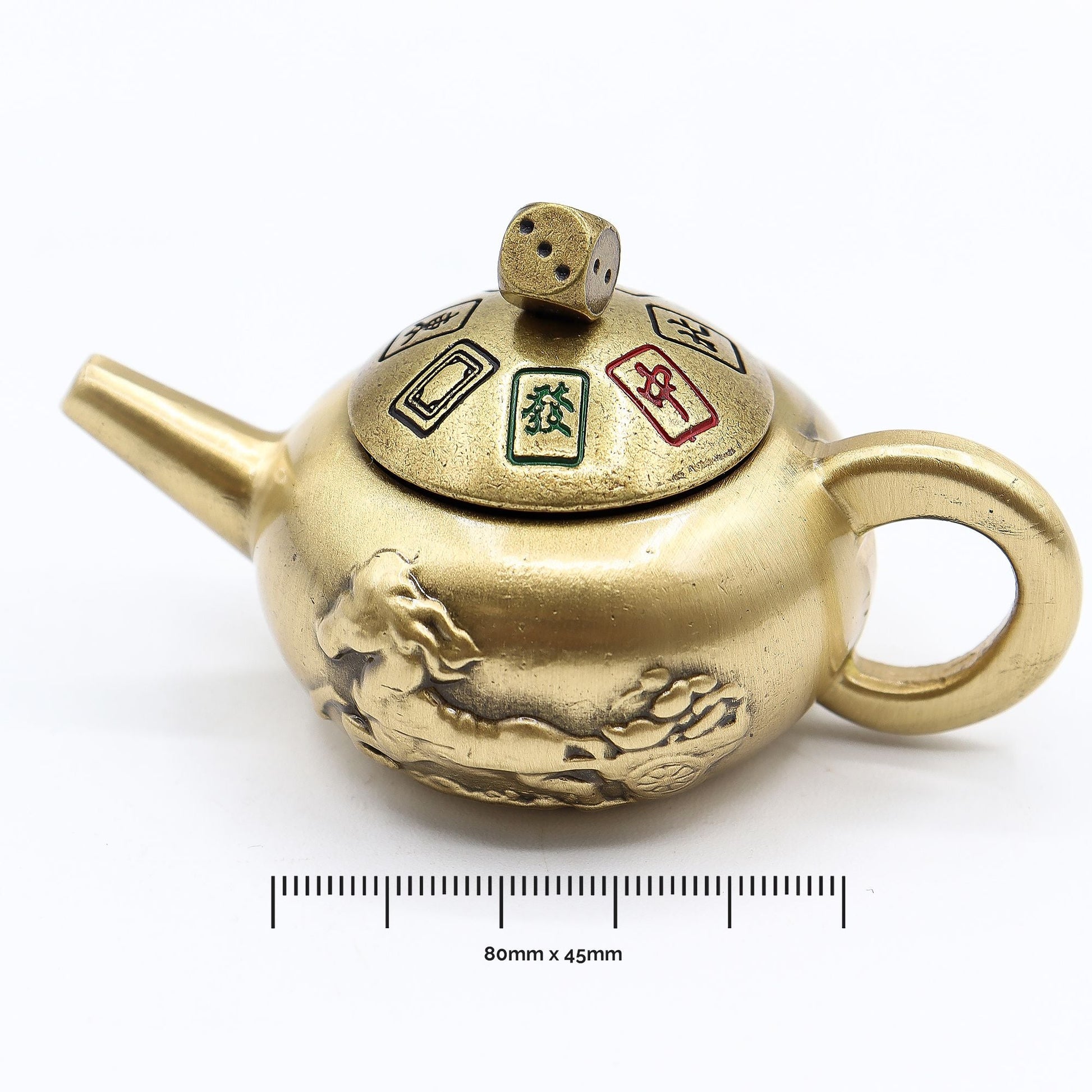 Feng Shui Fortune - Lucky Teapot with Dice Spin - Luna Panther