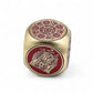 Feng Shui Fortune - Red & Brass Prosperity Cube - Flat - Luna Panther
