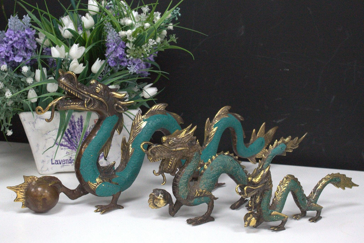 Feng Shui - Medium Dragon with Ball - 27cm - Luna Panther