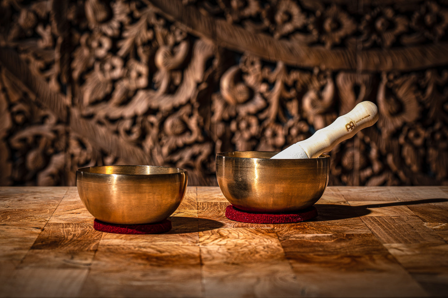 MEINL Sonic Energy Universal Series Singing Bowl Set 3 pcs - 400/500g + Mallet detail view 9 at Luna Panther