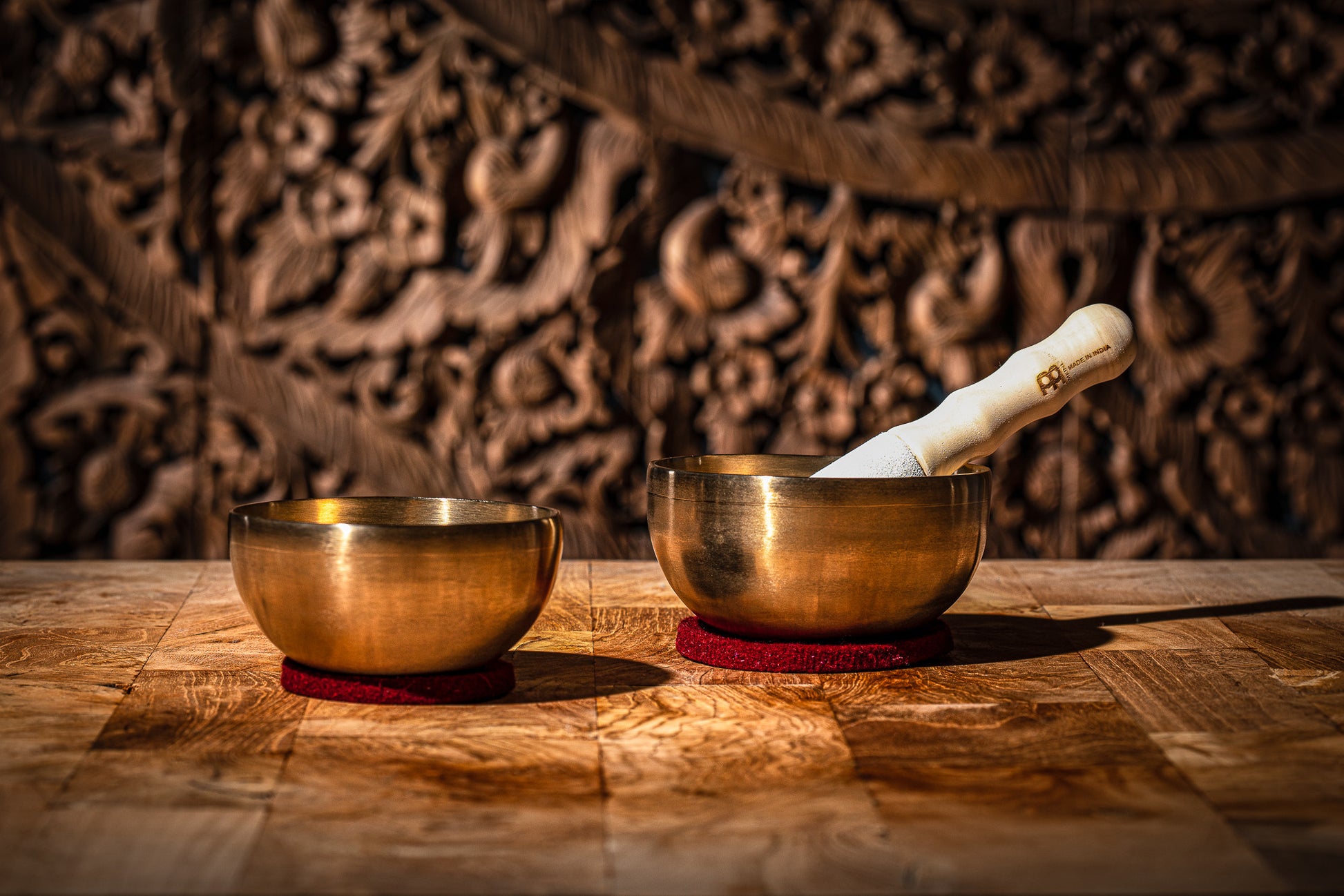 MEINL Sonic Energy Universal Series Singing Bowl Set 3 pcs - 400/500g + Mallet detail view 9 at Luna Panther