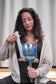 MEINL Sonic Energy Essence Crystal Singing Bowl 5.5" - A4/432 Hz - Slate Blue, Lotus Flower detail view 6 at Luna Panther