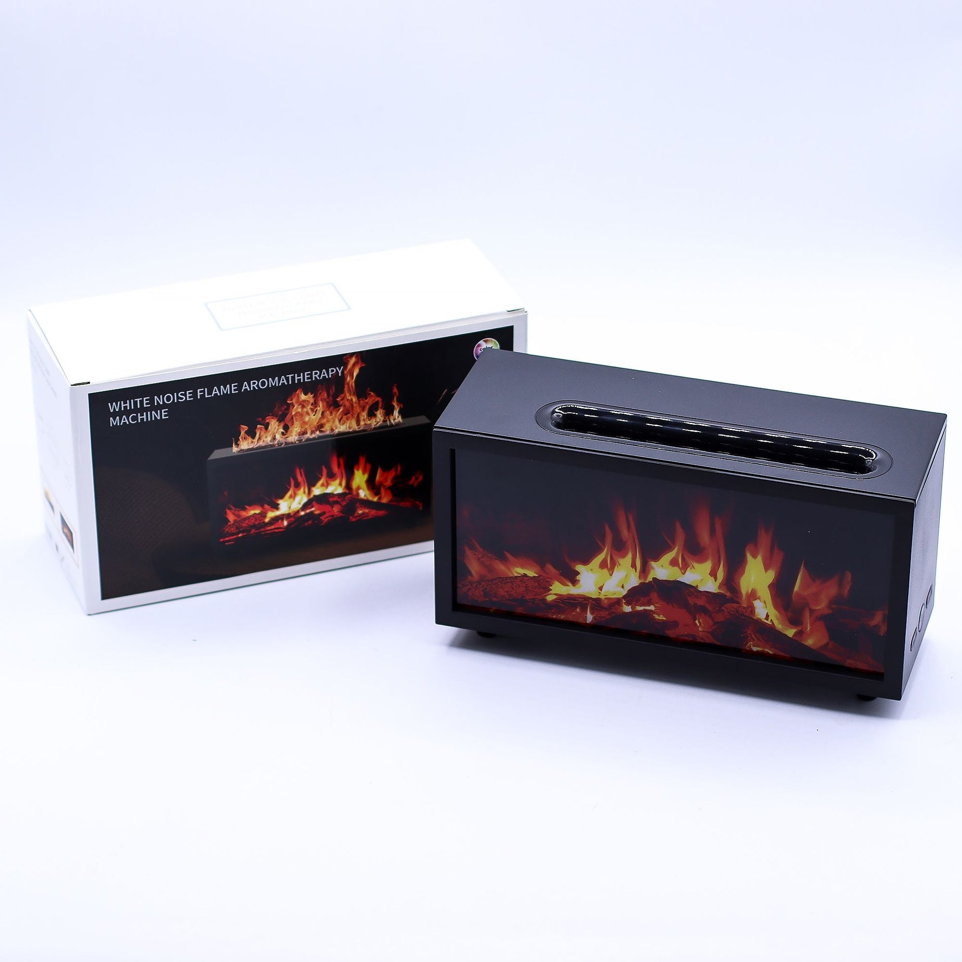 Flame Effect Aroma Diffuser with Bird Sound - Black USB - Colour Change - Luna Panther