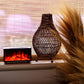 Flame Effect Aroma Diffuser with Bird Sound - Black USB - Colour Change - Luna Panther
