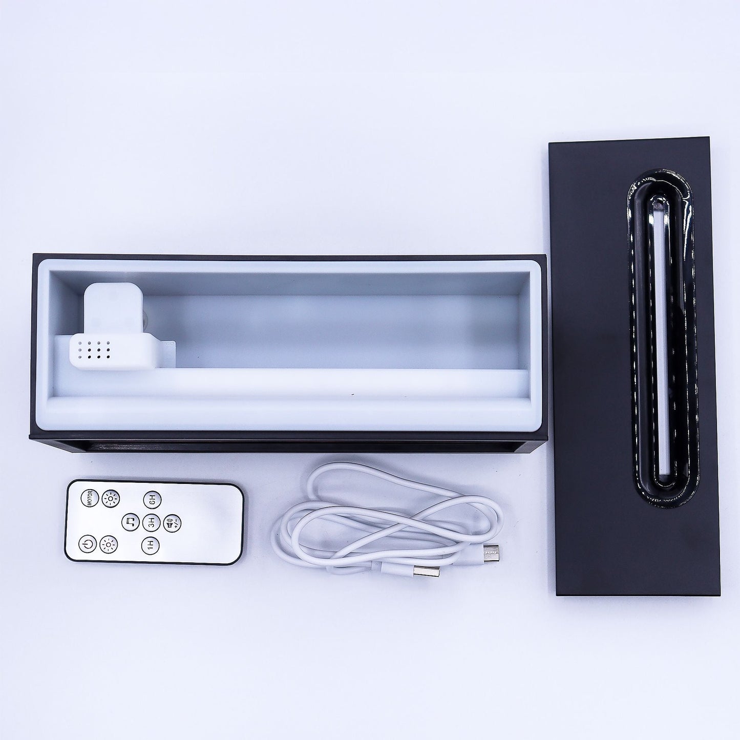 Flame Effect Aroma Diffuser with Bird Sound - Black USB - Colour Change - Luna Panther