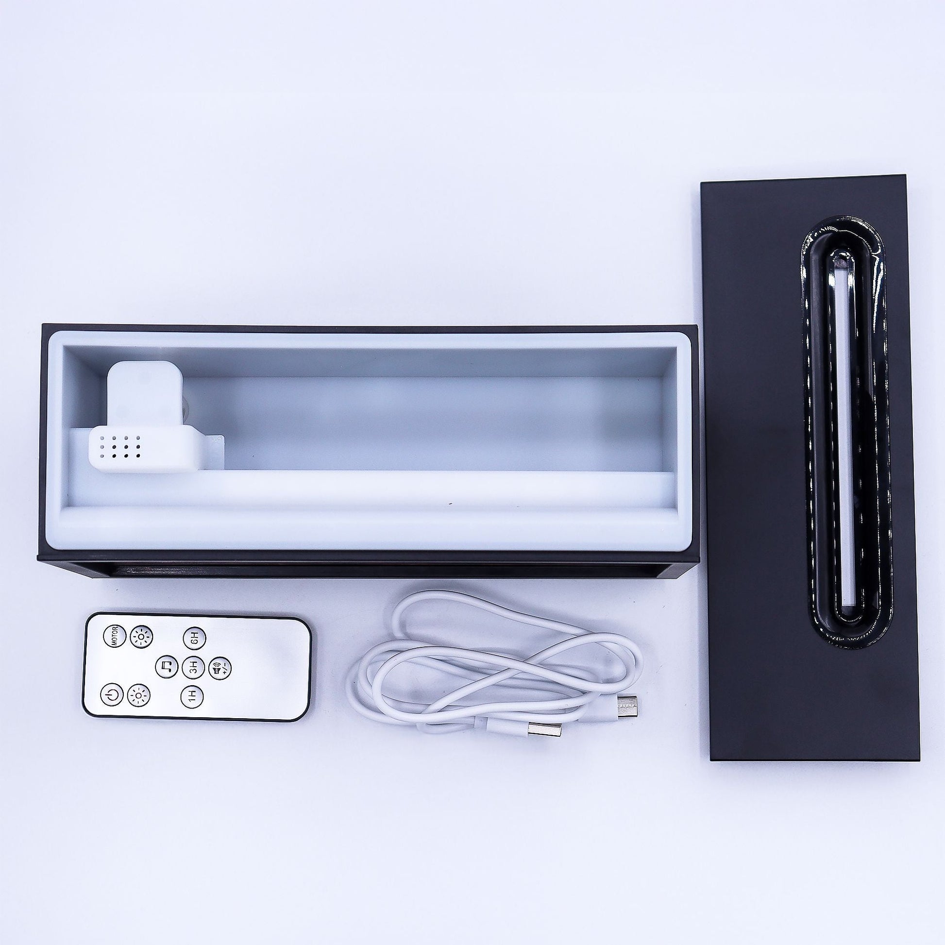 Flame Effect Aroma Diffuser with Bird Sound - Black USB - Colour Change - Luna Panther