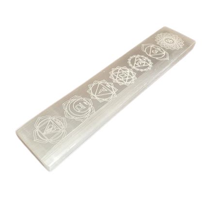 Polished Flat Bar Charging Plate 20cm - Chakra featuring natural patterning and unique variations - Luna Panther