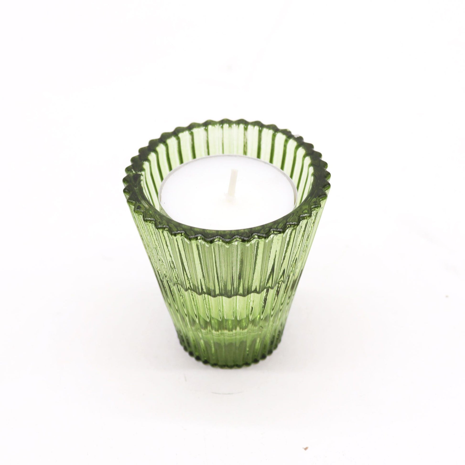 Polished Flip Dinner Candle / Tealight Holder - Garden Jade featuring serene green tone and smooth polish - Luna Panther